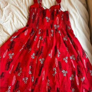 Red Disney lilo and stitch themed dress